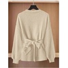 image:imageGORGLITTER Womens Wrap Tops Cardigan Sweater Casual Deep V Neck Long Sleeve Dressy Sweater Casual Going Out OutfitsApricot White