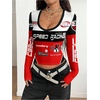 image:imageGORGLITTER Womens Y2K Long Sleeve Cropped Racing Jersey Shirts Fitted Motorcycle Graphic Tees StreetwearMulticolor