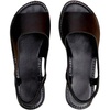 image:imageGORGLITTER Womens Back Strap Flat Sandals Summer Beach Dressy Dress Open Toe Casual Vacation Comfy Slides Sandals ShoesBlack