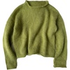 image:imageGORGLITTER Womens Cozy Chunky Sweaters Dressy Mohair Fuzzy Long Sleeve Knit Pullover Fall TopsGreen