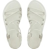 image:imageGORGLITTER Womens Criss Cross Sandals Dressy Summer Flat Toe Ring Ankle Strap Slide SandalsWhite