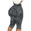 image:imageGORGLITTER Womens Leopard Capri Pants Leggings Mesh Cheetah Print Cropped Leggings 34 Length Yoga Going Out OutfitsDark Grey