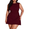 image:imageGORGLITTER Womens Plus Size Mini Dresses Birthday Bridesmaid Wedding Guest Going Out Summer Casual Cocktail Sun DressBurgundy