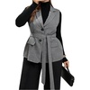image:imageGORGLITTER Womens Plus Size Vest Blazer Sleeveless Business Casual Summer Outfit Button Lightweight Jacket Vests TopsGrey
