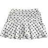 image:imageGORGLITTER Womens Polka Dots Ruffle Skirt with Shorts Low Rise Ruched Boho Flowy A Line SkortsBlack and White
