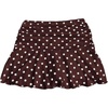 image:imageGORGLITTER Womens Polka Dots Ruffle Skirt with Shorts Low Rise Ruched Boho Flowy A Line SkortsChocolate Brown