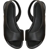 image:imageGORGLITTER Womens Slip on Sandals Dressy Open Toe Ankle Strap Leather Flat SlidesBlack
