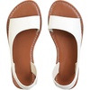 image:imageGORGLITTER Womens Slip on Sandals Dressy Open Toe Ankle Strap Leather Flat SlidesWhite