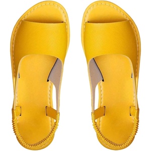 image:imageGORGLITTER Womens Back Strap Flat Sandals Summer Beach Dressy Dress Open Toe Casual Vacation Comfy Slides Sandals ShoesYellow