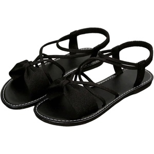 image:imageGORGLITTER Womens Bow Sandals Dressy Cute Ankle Strap Strappy Open Toe Slides Shoes Beach Flat Sandals 2026Black