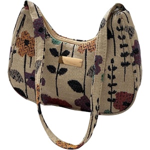 image:imageGORGLITTER Womens Floral Embroidered Purses Top Handle Underarm Shoulder Handbags