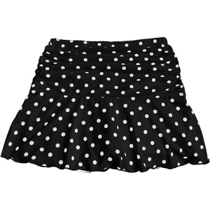 image:imageGORGLITTER Womens Polka Dots Ruffle Skirt with Shorts Low Rise Ruched Boho Flowy A Line SkortsBlack
