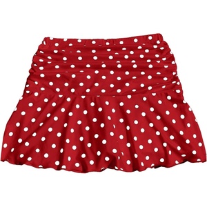 image:imageGORGLITTER Womens Polka Dots Ruffle Skirt with Shorts Low Rise Ruched Boho Flowy A Line SkortsBurgundy