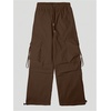 image:imageGORGLITTER Womens Baggy Cargo Pants Parachute Pants Wide Leg Low Rise Dressy Travel Hiking Track Pants Trousers WorkBrown