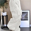 image:imageGORGLITTER Womens Baggy Cargo Pants Parachute Pants Wide Leg Low Rise Dressy Travel Hiking Track Pants Trousers WorkCream White