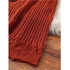 image:imageGORGLITTER Womens Crochet Tops Boho Summer Vacation Going Out Outfits V Neck Long Sleeve Scallop Hem Knit Top Cover UpBurnt Orange