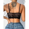 image:imageGORGLITTER Womens Front Closure Push Up Bra Floral Lace Sheer Sexy Underwire Everyday BrasBlack