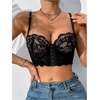 image:imageGORGLITTER Womens Front Closure Push Up Bra Floral Lace Sheer Sexy Underwire Everyday BrasBlack