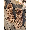 image:imageGORGLITTER Womens Leopard Print Thong Sandals Criss Cross Ankle Strappy Slides On Slip Sandals