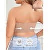 image:imageGORGLITTER Womens Plus Size Tube Tops Strapless Bras Front Closure Wireless Push Up NonSlip Padded Bandeau Bralette