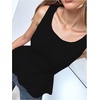 image:imageGORGLITTER Womens Sleeveless Babydoll Peplum Tops Dressy Trendy Elegant Casual Crew Neck Ruffle Going Out Tank TopsBlack