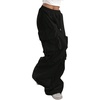 image:imageGORGLITTER Womens Baggy Cargo Pants Parachute Pants Wide Leg Low Rise Dressy Travel Hiking Track Pants Trousers WorkBlack