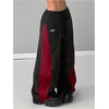 image:imageGORGLITTER Womens Wide Leg Baggy Sweatpants 2025 Gym Color Block Track Pants Drawstring Waist PantsBlack and Red
