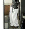image:imageGORGLITTER Womens Baggy Sweatpants Y2k Drawstring Sweat Pants with Pockets  High Waisted Oversized Sweatpants Deep Pockets Lounging Or Casual Wear Early 2000s VibeWhite