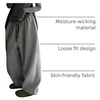 image:imageGORGLITTER Womens Baggy Sweatpants Y2k Drawstring Sweat Pants with Pockets  High Waisted Oversized Sweatpants Deep Pockets Lounging Or Casual Wear Early 2000s VibeGrey
