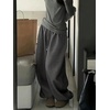 image:imageGORGLITTER Womens Baggy Sweatpants Y2k Drawstring Sweat Pants with Pockets  High Waisted Oversized Sweatpants Deep Pockets Lounging Or Casual Wear Early 2000s VibeDark Grey