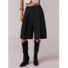 image:imageGORGLITTER Womens Bermuda Shorts Dressy Pleated Wide Leg Dress Shorts  High Waisted Summer Trouser Shorts Casual Business Office Work OutfitsBlack
