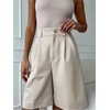 image:imageGORGLITTER Womens Bermuda Shorts Dressy Pleated Wide Leg Dress Shorts  High Waisted Summer Trouser Shorts Casual Business Office Work OutfitsPleated Apricot