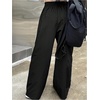 image:imageGORGLITTER Womens Cheetah Leopard Print Pants Wide Leg Low Rise Sweatpants  Animal Print Baggy Striped Trousers Flare Flowy Bottoms Y2K Rave Western Festival OutfitsSolid Black