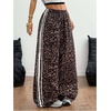 image:imageGORGLITTER Womens Cheetah Leopard Print Pants Wide Leg Low Rise Sweatpants  Animal Print Baggy Striped Trousers Flare Flowy Bottoms Y2K Rave Western Festival OutfitsLeopard