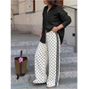 image:imageGORGLITTER Womens Cheetah Leopard Print Pants Wide Leg Low Rise Sweatpants  Animal Print Baggy Striped Trousers Flare Flowy Bottoms Y2K Rave Western Festival OutfitsApricot