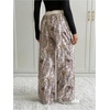 image:imageGORGLITTER Womens Cheetah Print Pants Leopard Wide Leg Sweatpants  Straight Leg Sweats Elastic High Waisted Pants Animal Print Trousers Baggy Bottom Fall OutfitsGrey
