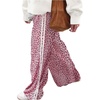 image:imageGORGLITTER Womens Cheetah Leopard Print Pants Wide Leg Low Rise Sweatpants  Animal Print Baggy Striped Trousers Flare Flowy Bottoms Y2K Rave Western Festival OutfitsPink