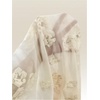 image:imageGORGLITTER Womens Boho Peasant Blouses Long Sleeve Floral Embroidered Tops  Sheer Tie Front Top Flowy Button Up Shirts Dressy Casual Outfits Elegant Fancy ClothesBeige