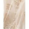 image:imageGORGLITTER Womens Boho Peasant Blouses Long Sleeve Floral Embroidered Tops  Sheer Tie Front Top Flowy Button Up Shirts Dressy Casual Outfits Elegant Fancy ClothesApricot