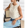 image:imageGORGLITTER Womens Bow Sheer Tops Tie Back Mesh Y2K Cropped Tank Tops  3D Floral Going Out Tops Western Resort Outfits Casual Blouses 2026Apricot