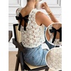 image:imageGORGLITTER Womens Bow Sheer Tops Tie Back Mesh Y2K Cropped Tank Tops  3D Floral Going Out Tops Western Resort Outfits Casual Blouses 2026Apricot