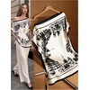 image:imageGORGLITTER Womens Off The Shoulder Cape Tops Casual Elegant Graphic Satin Dolman Sleeve Scarf Shirt Blouse TopMulticolor