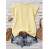 image:imageGORGLITTER Womens Polka Dots Button Up Blouse Tops Ruffle Dressy Business Casual Date Night Shirts TanksLight Yellow