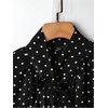 image:imageGORGLITTER Womens Polka Dots Top Blouses Dressy Business Casual Outfits  Button Up Bishop Long Sleeve Tie Front Shirts Work Office Going Out Outfits Elegant Fancy ClothesBlack