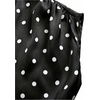 image:imageGORGLITTER Womens Polka Dots Top Lace Trim Ruched Mock Neck Dressy Casual Blouse Summer Business Sleeveless ShirtsBlack