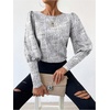 image:imageGORGLITTER Womens Work Blouse Long Sleeve Business Dressy Office Outfits  Button Back Leg of Mutton Tops Business Attire Corporate Clothes Fall Outfits Office Wear 2026White Graphic