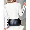 image:imageGORGLITTER Womens Work Outfits Long Sleeve Office Business Dressy Blouse  V Neck Tops Blouses Women Dressy Casual Business Attire Professional Clothes Fall OutfitsBlack and White