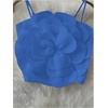 image:imageGORGLITTER Womens Flower Going Out Crop Tops Cute Boho Concert Club OutfitSolid Blue