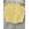 image:imageGORGLITTER Womens Flower Going Out Crop Tops Cute Boho Concert Club OutfitSolid Yellow
