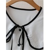 image:imageGORGLITTER Womens Peter Pan Collar Shirt Long Sleeve Blouses Dressy Casual Button Down Shirt Fall TrendyWhite and Black
